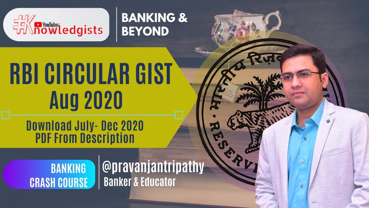 RBI Circulars Gist Aug 2020