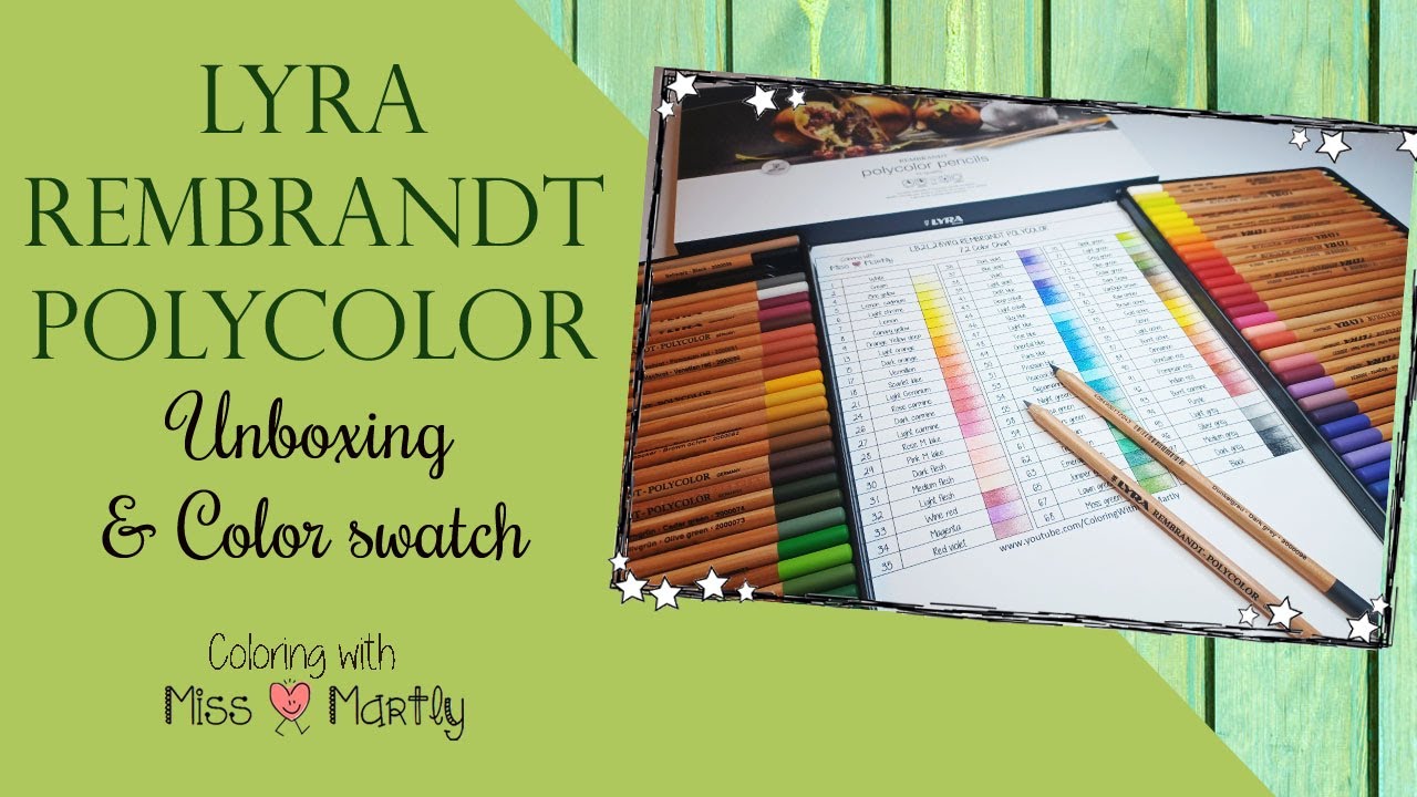 Unboxing LYRA REMBRANDT POLYCOLOR pencils | Color Swatch