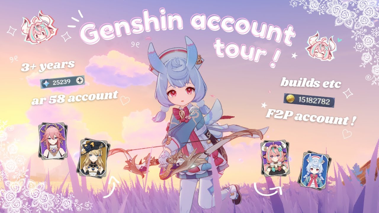 UPDATED genshin account tour 🍥⋆ ˚｡⋆୨୧˚ AR 58 f2p account! 🩰*:･ﾟ✧*:･ﾟ cozy genshin gameplay