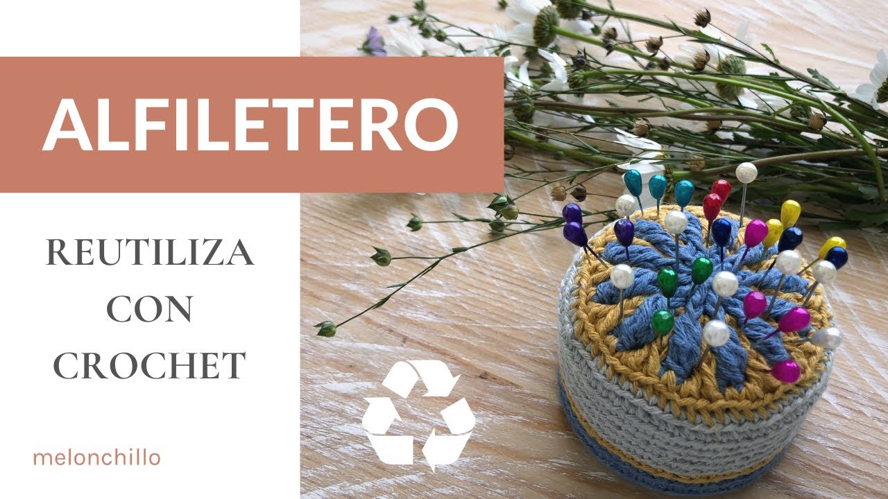 MANDALA CHEAP de OVERLAY CROCHET para ALFILETERO reciclado