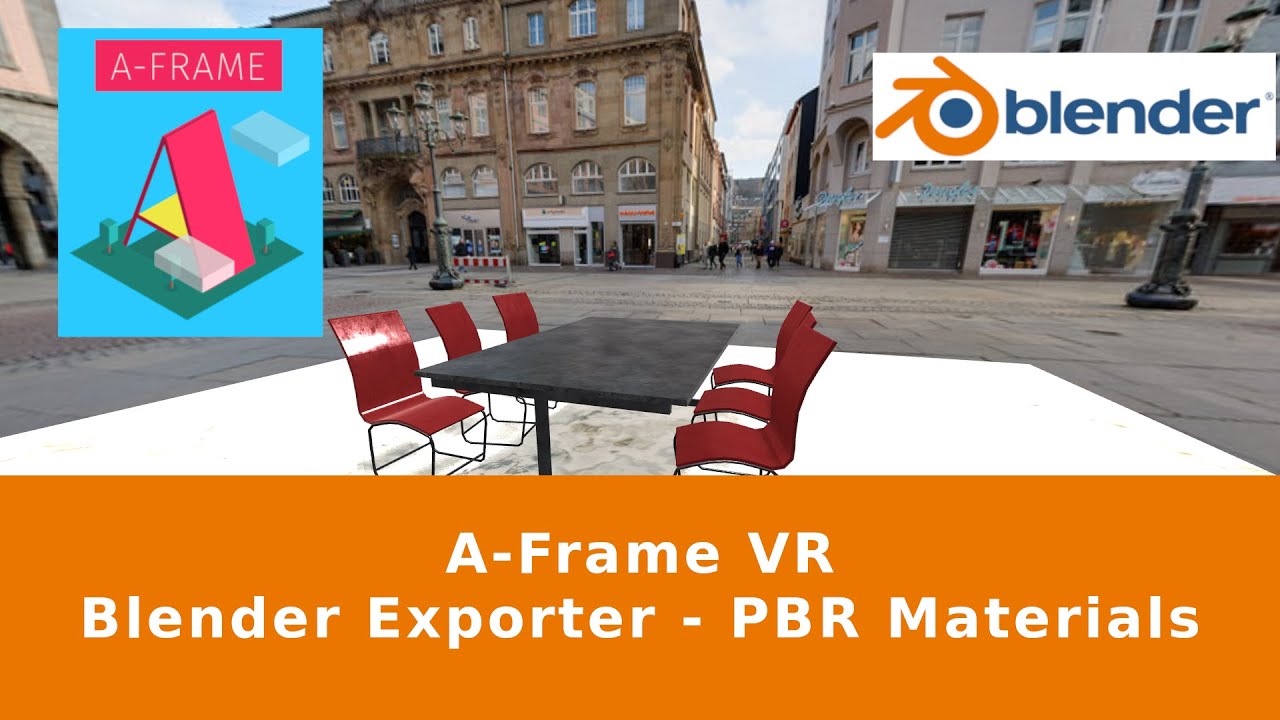 A-Frame VR Blender Exporter - Test 1 - PBR Materials