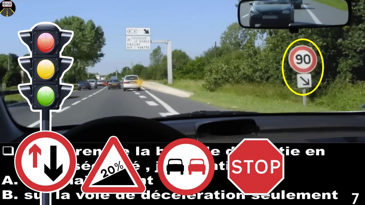 2023 Nouveau examen code de la route ✅ permis de conduire france 😘 Test Examen théorique 10