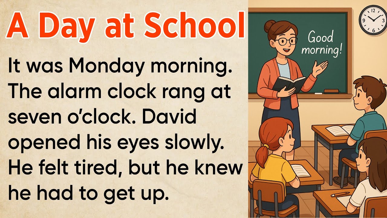 🏫 A Day at School | A1-A2 Learn English Through Story | Emrove Your English