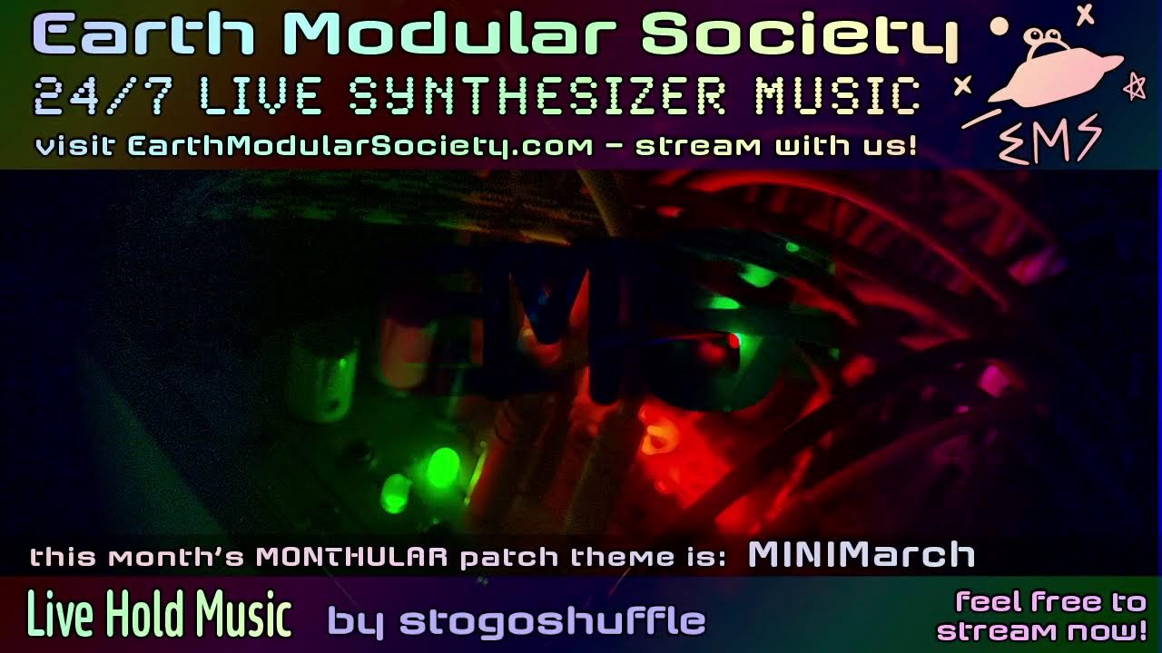 Live modular synthesizer performances 24/7 with Earth Modular Society
