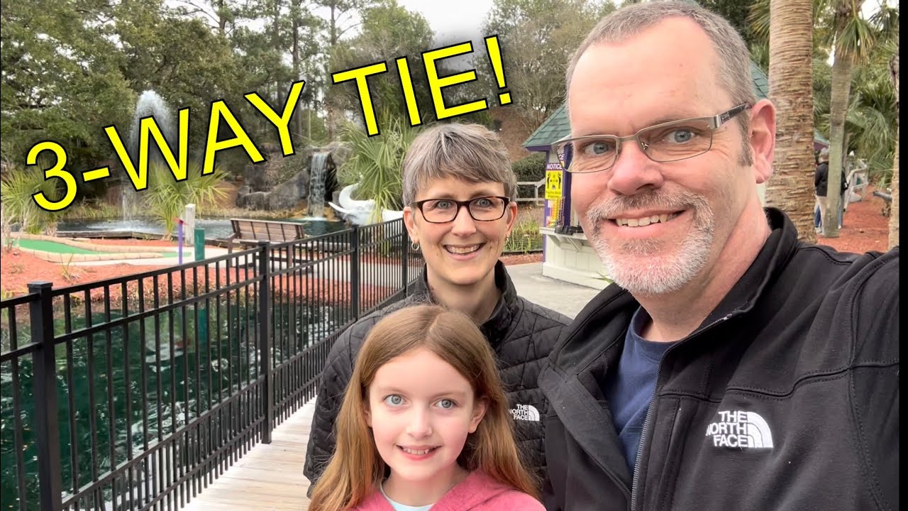 I can’t believe she started this Mini Golf Course with 2 hole in ones!