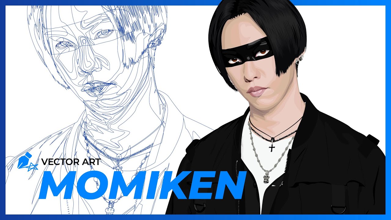 [Timelapse] Vector Art Portrait - MOMIKEN SPYAIR | Adobe Illustrator