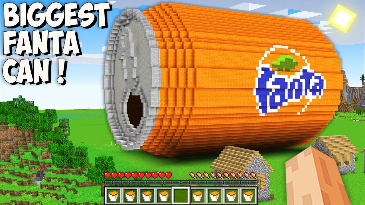 I found THE BIGGEST FANTA CAN in Minecraft! This is SUPER SECRET SODA BOTTLE!