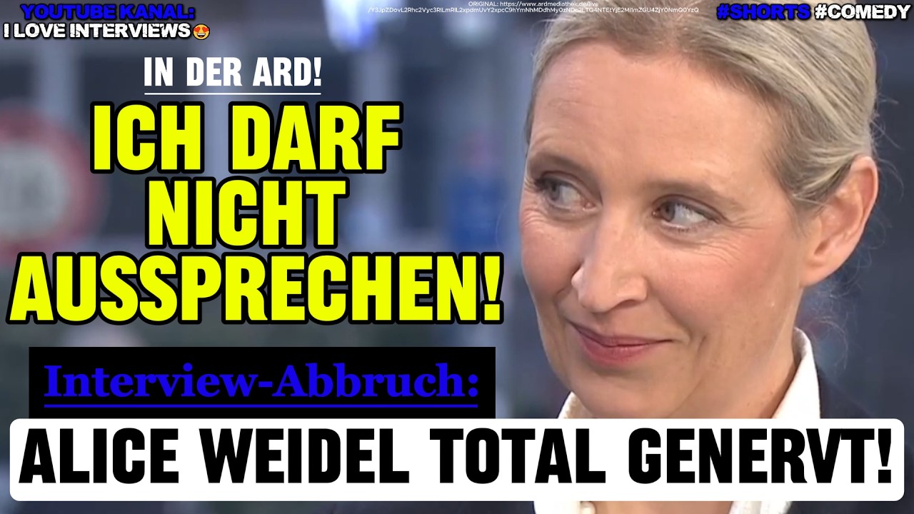 EIL: ARD-Moderator l&auml;&szlig;t Alice Weidel nicht aussprechen und bricht ab! 💥AfD-Rekord in Rheinland-Pfalz