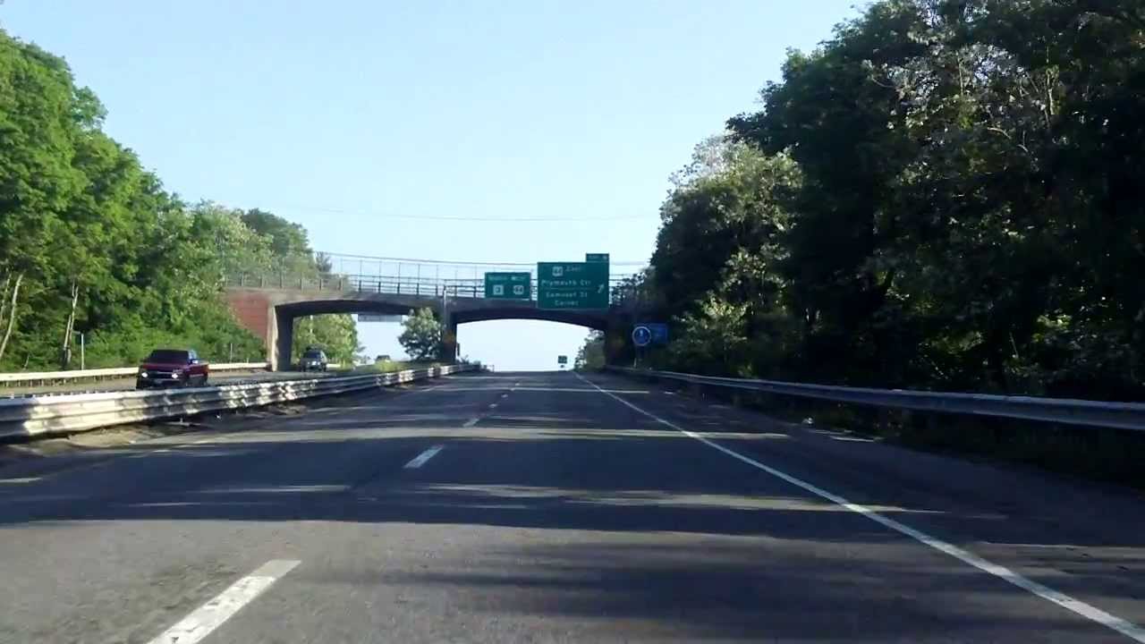 Pilgrims Highway (MA 3 Exits 5 to 7) northbound