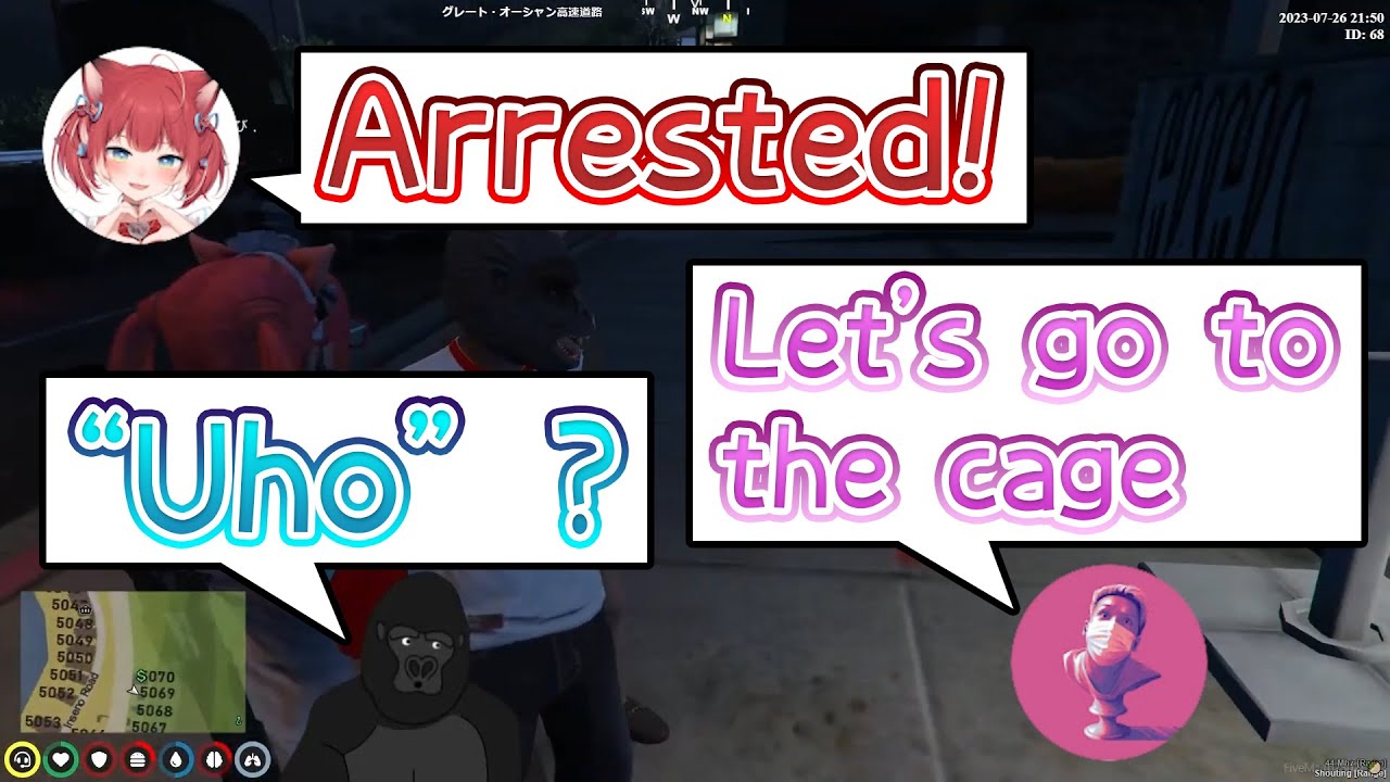 【VCR GTA】Gorilla got forgiven by saying he is just a gorilla【rpr/Leo/Euriece】【Eng/JP Sub】