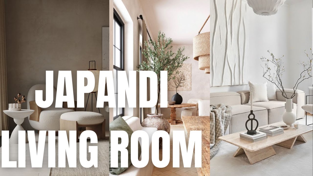 Japandi Living Room Decor Ideas. Living Room Inspiration with Japandi Style.