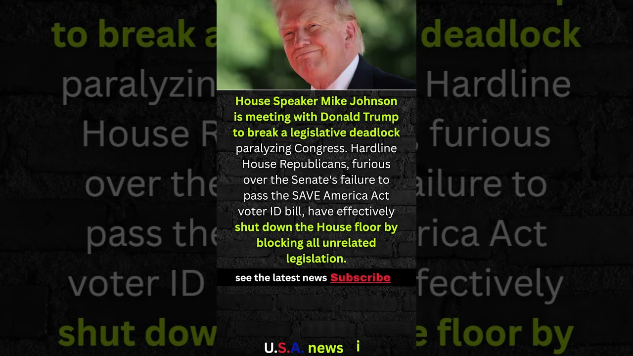 Trump Just Trapped House Republicans In A Massive Voter ID Standoff! #shorts #USA #NEWS