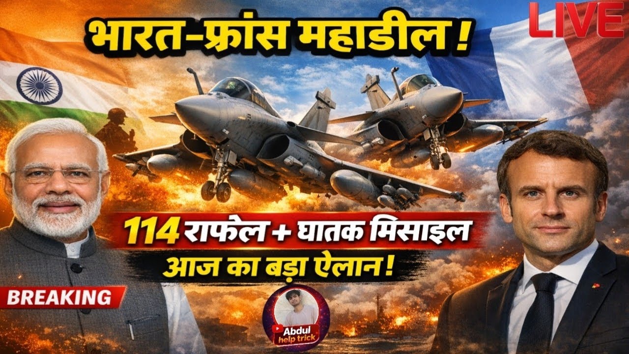 🇮🇳🇫🇷 भारत-फ्रांस की महाडील! 114 राफेल और मिसाइलों का ऐलान | India-France Defense Deal Today
