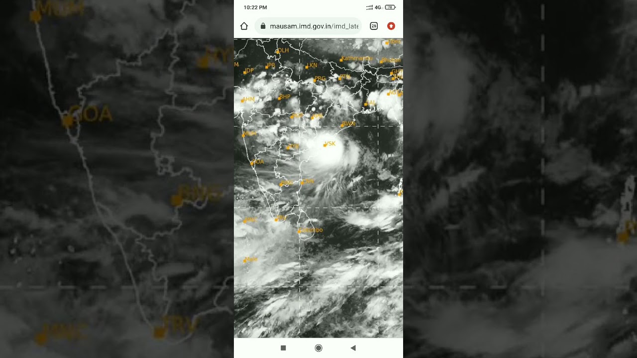 Landfall Process of #cyclone #gulab in #india #odisha #andhrapradesh