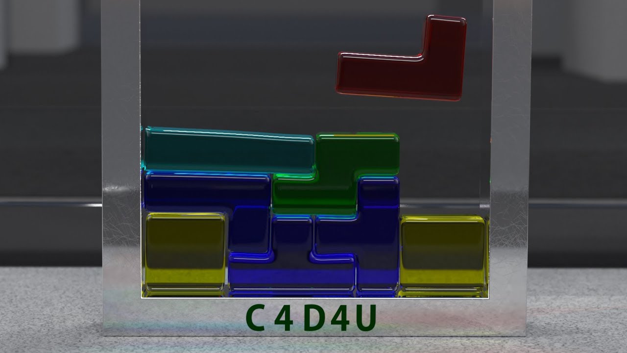SOFTBODY TETRIS V16 😋 ❤️ C4D4U