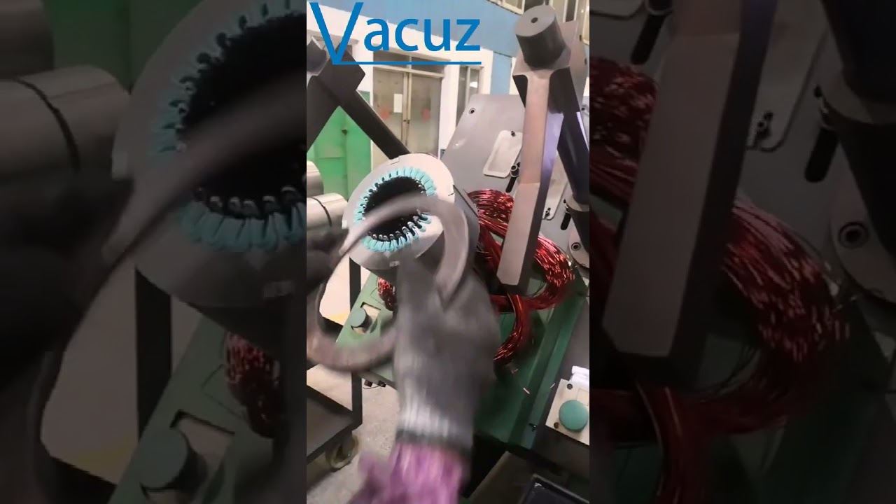 Vacuz Servo Type Automatic Brush Induction Motor Stator Coil Insertion Machine Manufacturer Supply