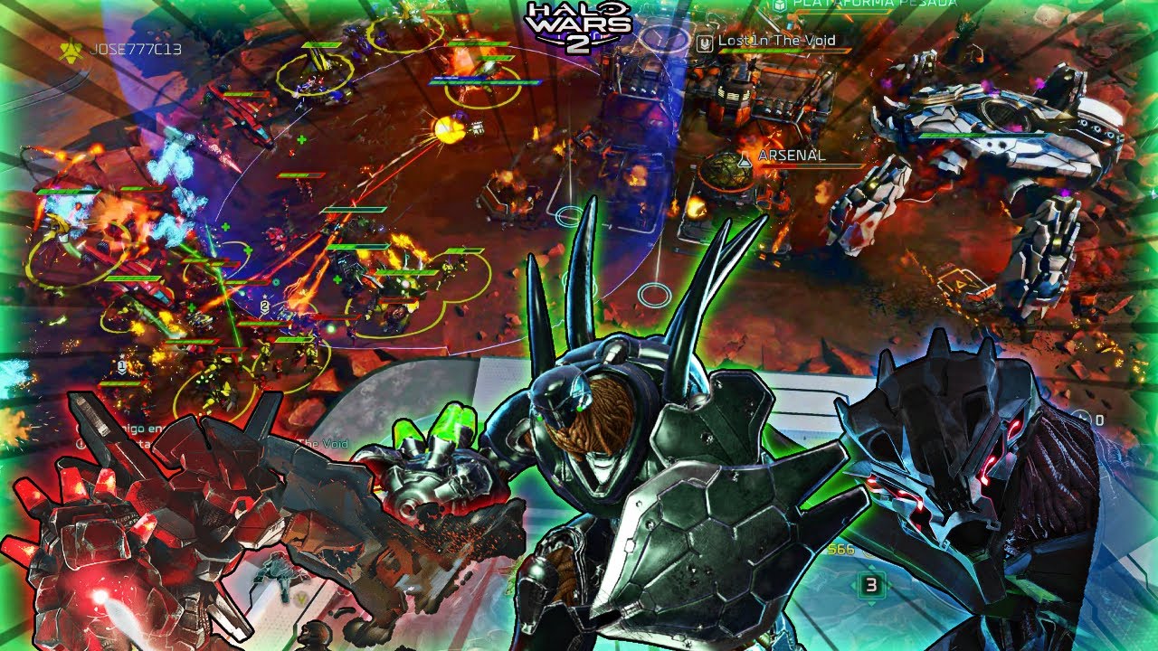 BATALLA EPICA CON COLONY, EL MEJOR LIDER DESTERRADO DE HALO WARS 2!!