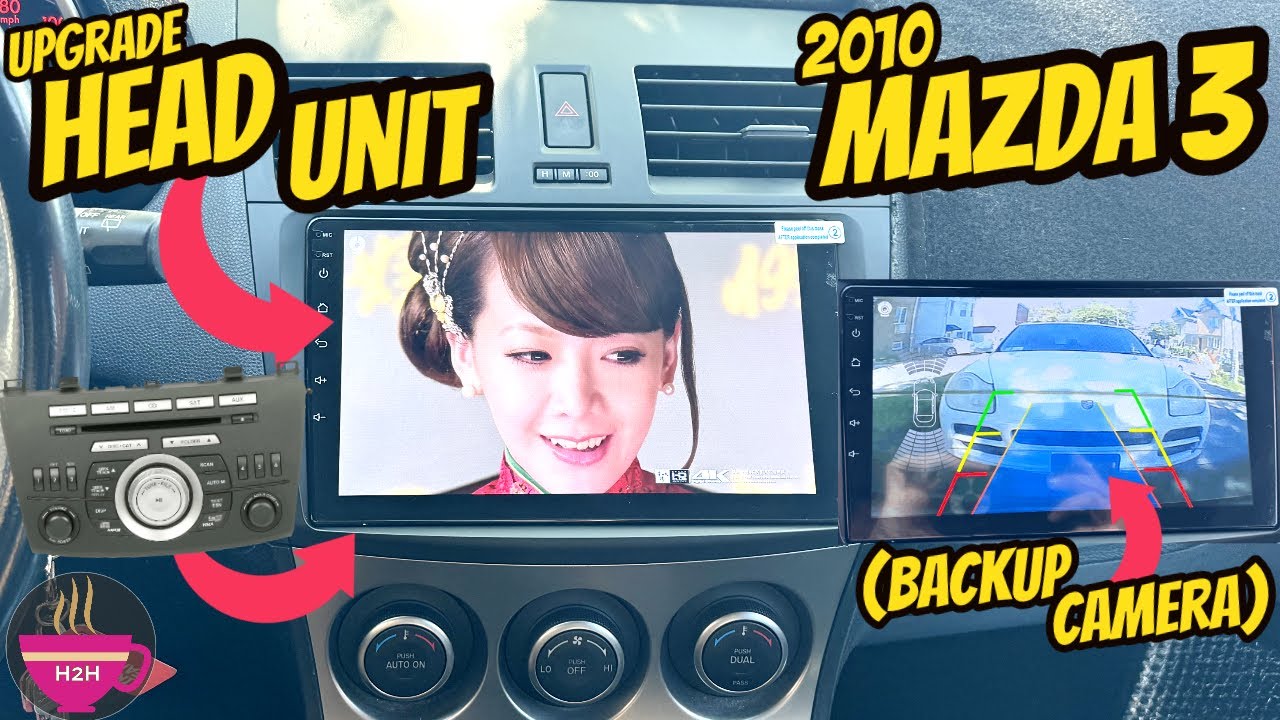 Radio Upgrade 2010 Mazda 3 Android System + Bluetooth + Backup Camera ( Mazda 3 New Head Unit DIY )