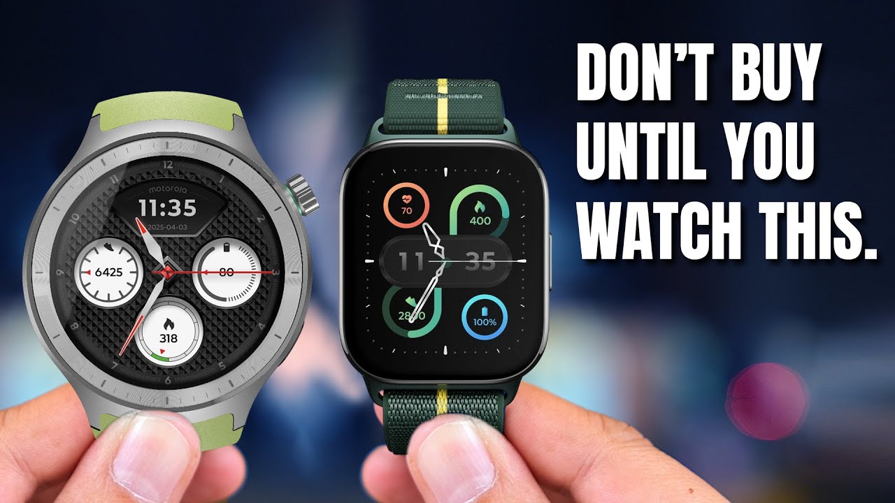 Сравнение размеров часов Motorola Moto Watch и Moto Watch Fit – объяснение различий.