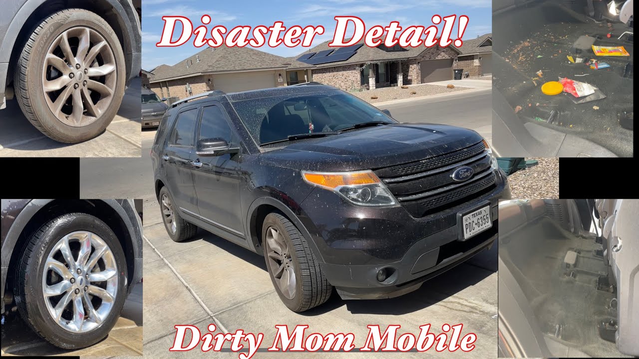 DEEP CLEANING Disaster Mom Mobile | 2014 Ford Explorer Limited | How To At Home!