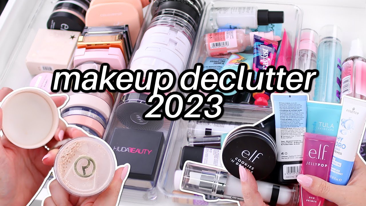 MAKEUP DECLUTTER 2023! It's Time To Get Rid of These + What's Worth It...Primers, Powders