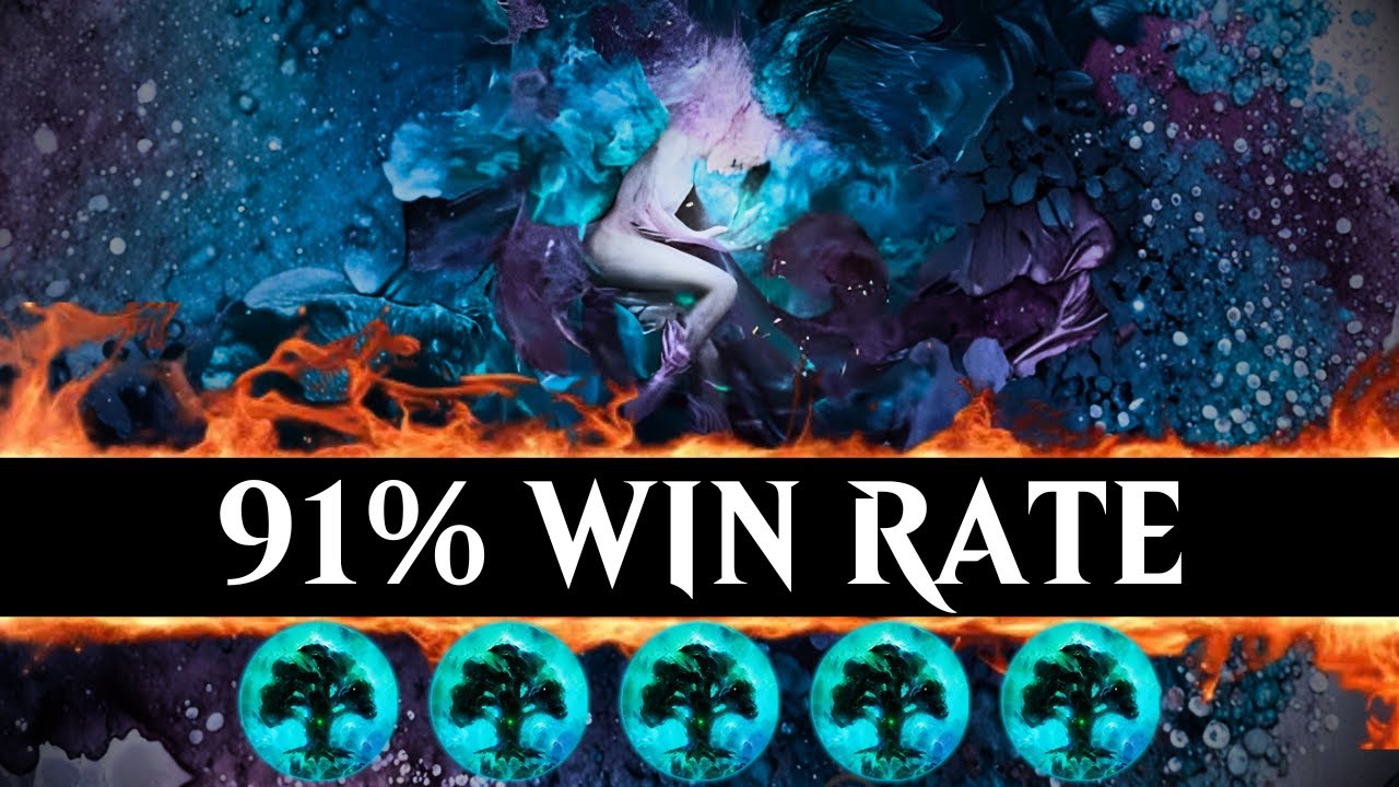 50 wins, 5 losses - 91% win rate from Platinum to Mythic (Mono Green Landfall)