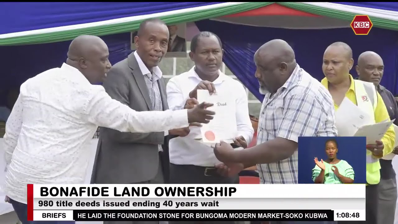Kiambu County Governor issues title deeds in Nachu