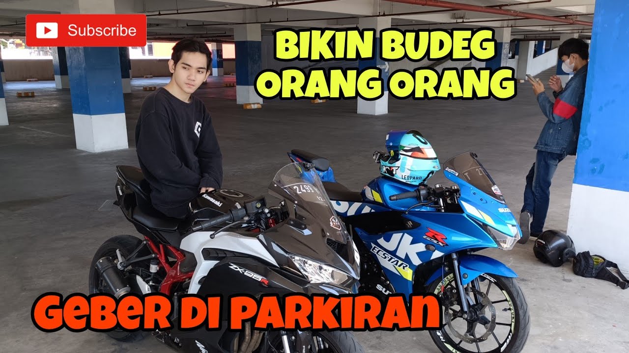 ZX25R dan GSX menggema di parkiran mall
