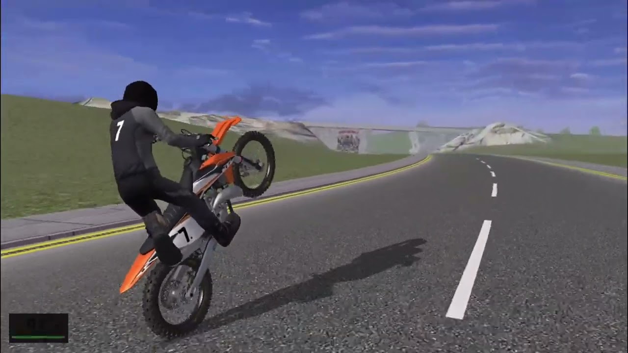 First wheelie training with the Ktm SX 150 CROSS