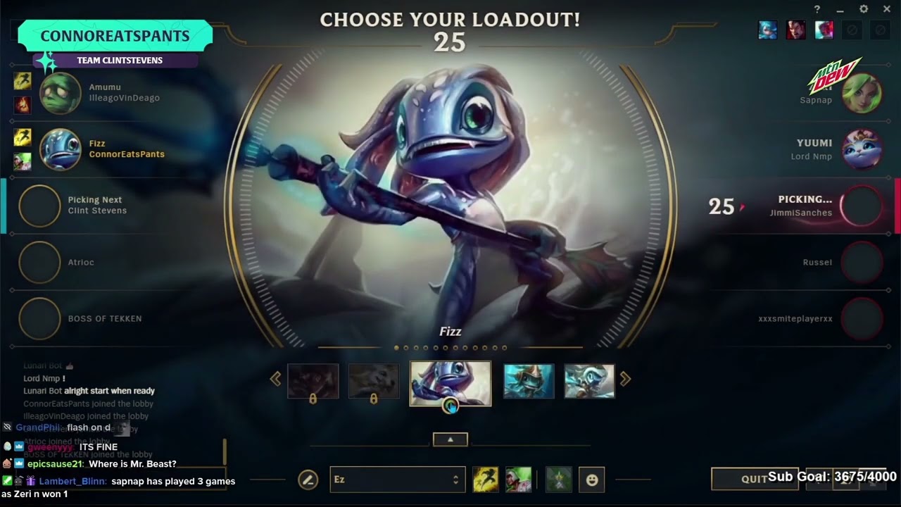 Flowers loses it over champ select