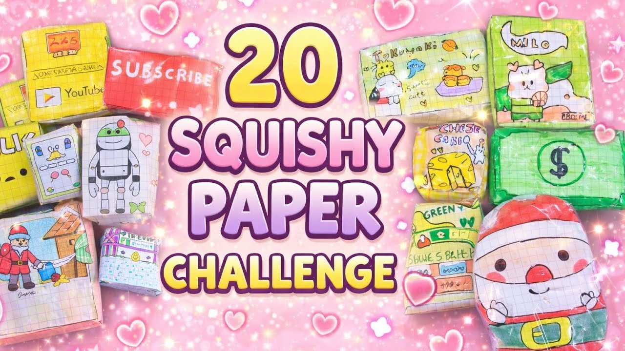 20 squishy paper challenge PART 2 #keşfetbeniöneçıkar #ytdayibenionecikarnolur 