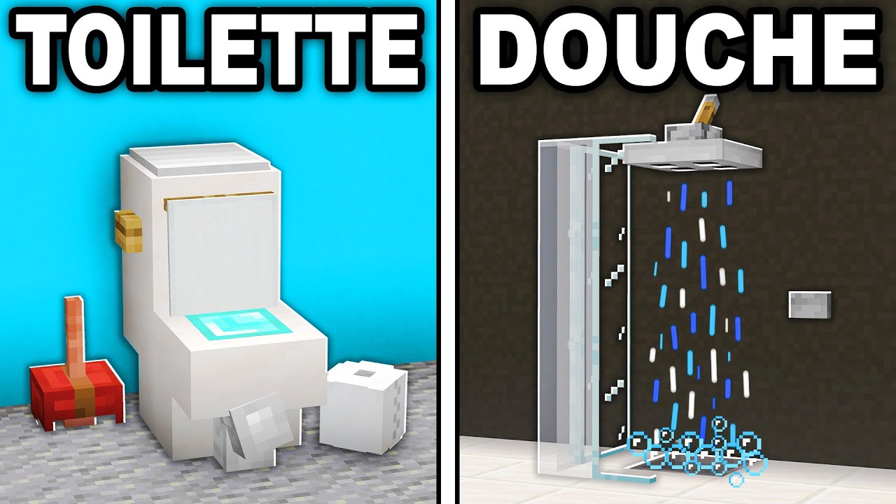 10 BUILDS HACKS pour TA SALLE de BAIN sur Minecraft !