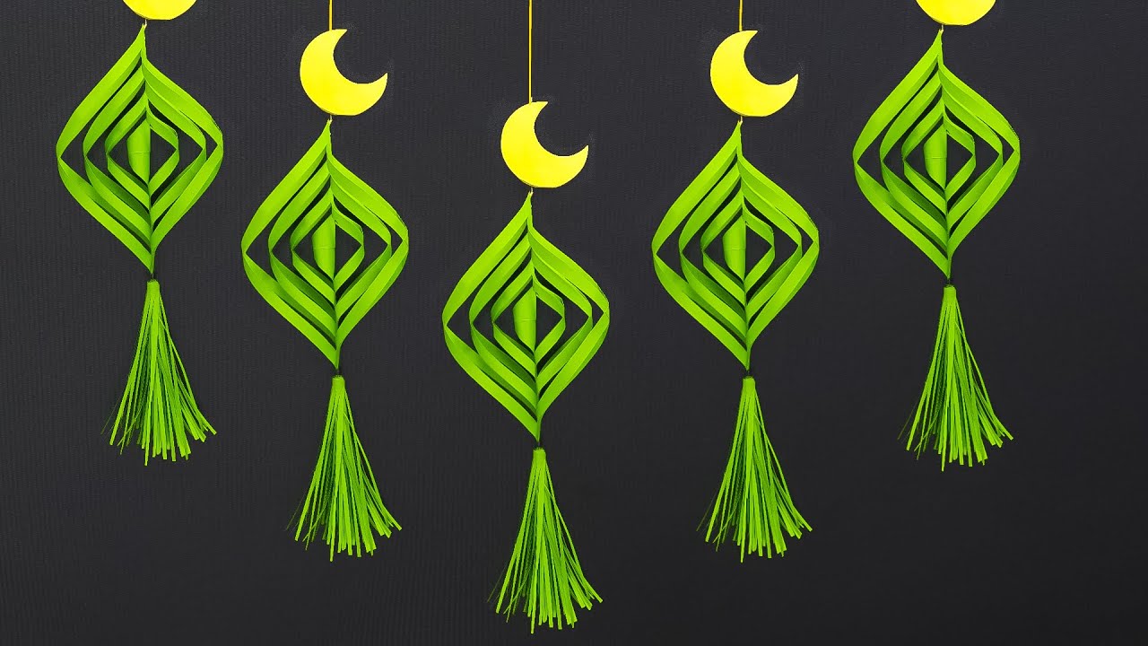 Ide kreatif hiasan ramadhan kerajinan dekorasi dari kertas untuk ramadhan