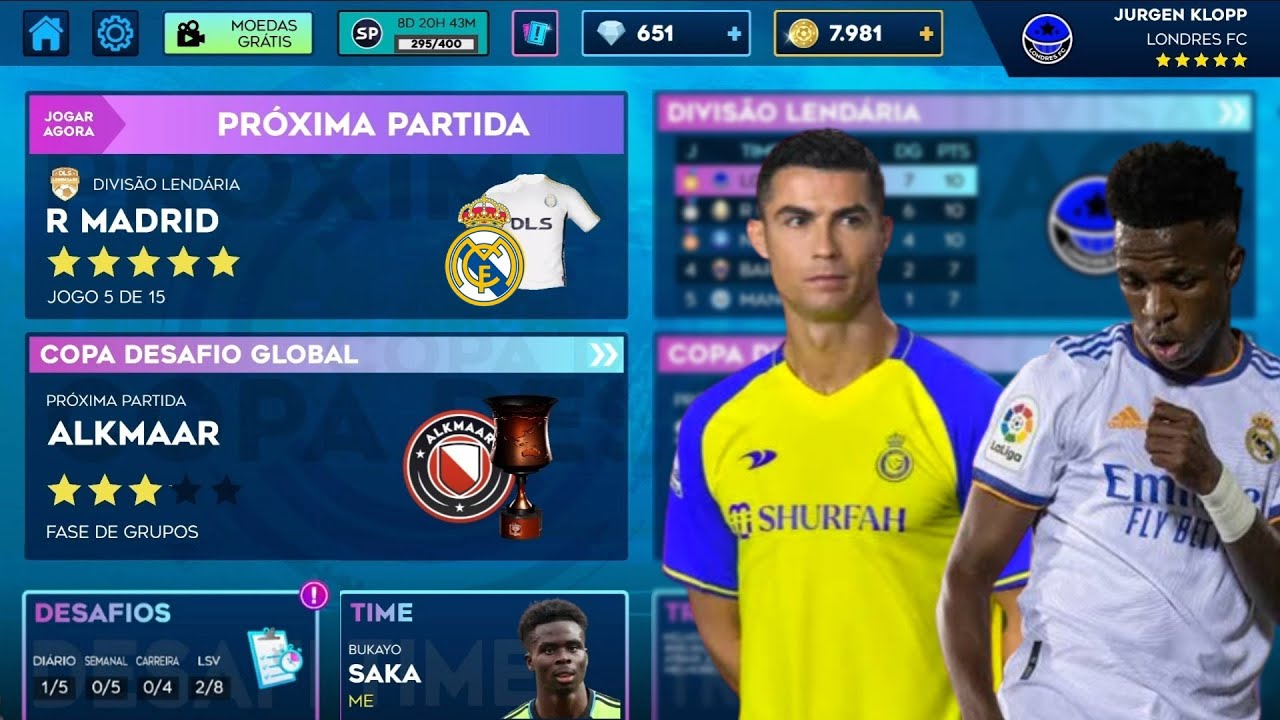 DLS 24 | Modo Carreira Londres FC #104 ( Jogo Difícil Contra o Real Madrid )