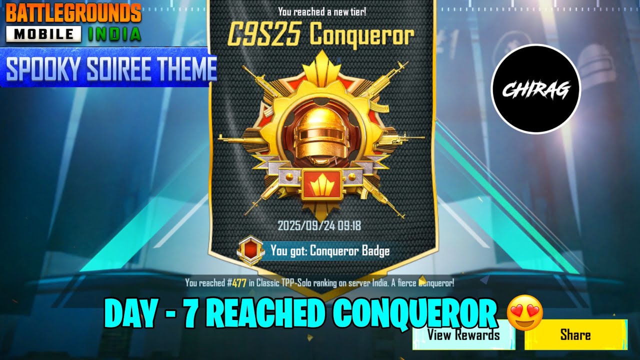 C9S25 SOLO CONQUEROR 🔥HACKER IN LAST MATCH | SOLO CONQUEROR RANK PUSH TIPS AND TRICKS✅BGMI 4.0