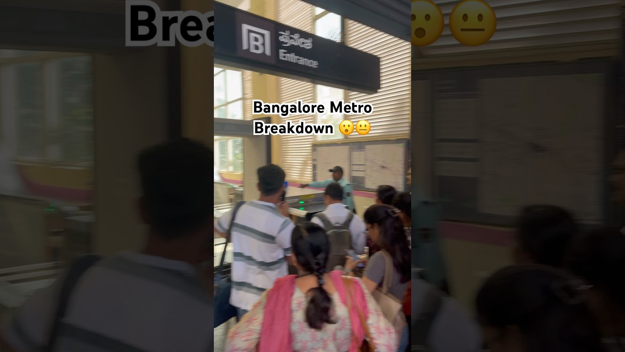 🚇 Bangalore Metro Breakdown at Vijayanagar | Technical Issue Halts Train Service Today #metro #news