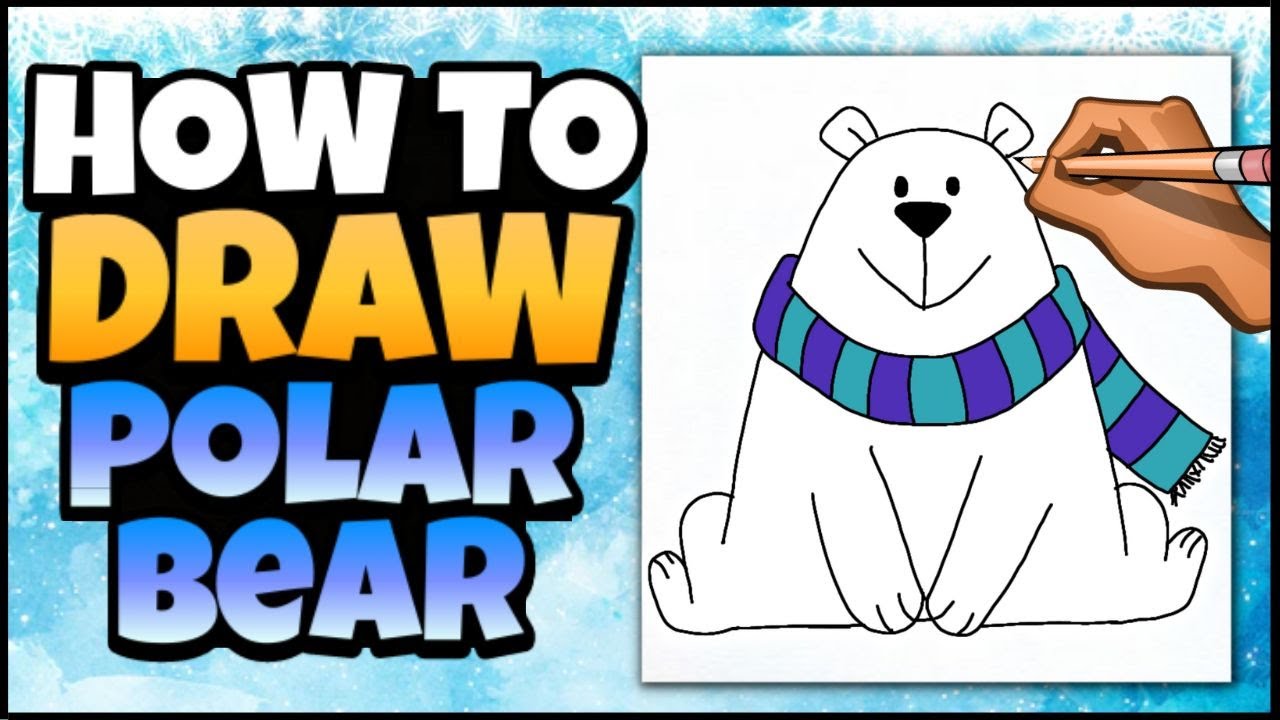How to Draw a Polar Bear | Winter Art for Kids | Brain Break