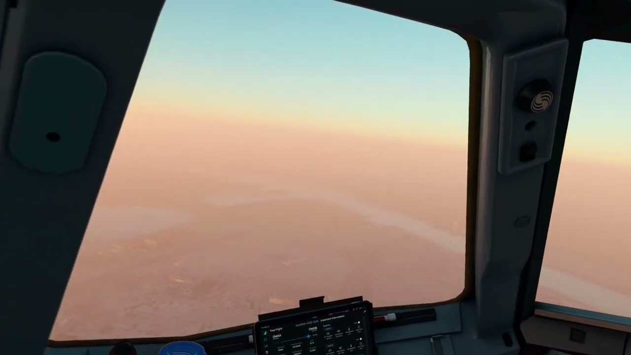 FS2020 A320 FROM OMAA ABU DHABI TO OMDB DUBAI VR META QUEST 3