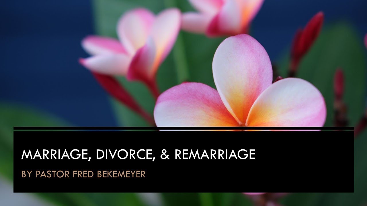 Marriage, Divorce, & Remarriage | Pastor Fred Bekemeyer