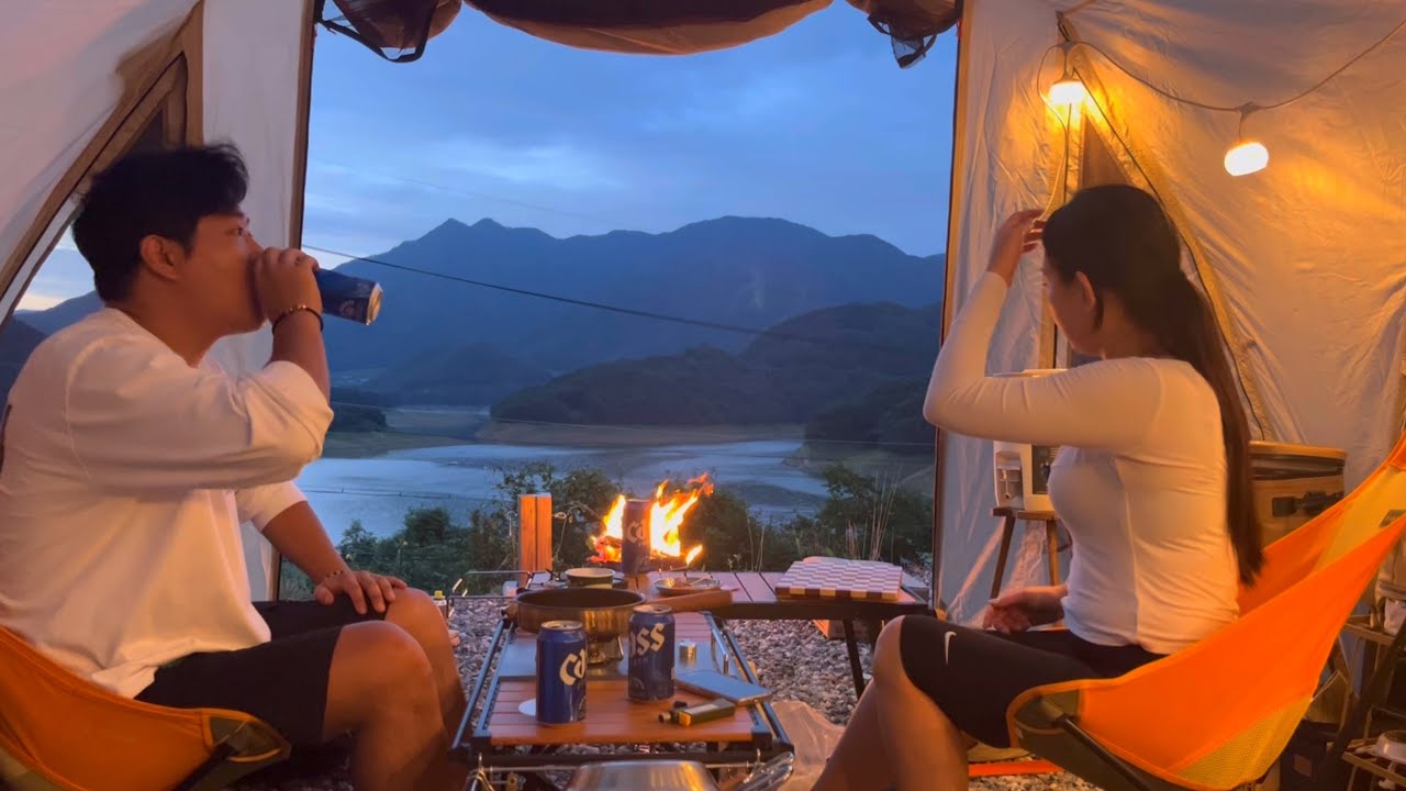 오랜만에 둘이서만, 조용한 충주호 가을캠핑 🏕️호수뷰 보며 푹 쉬고 온 하루⎮충주호 더쉼캠핑장⎮지프 실베스터2