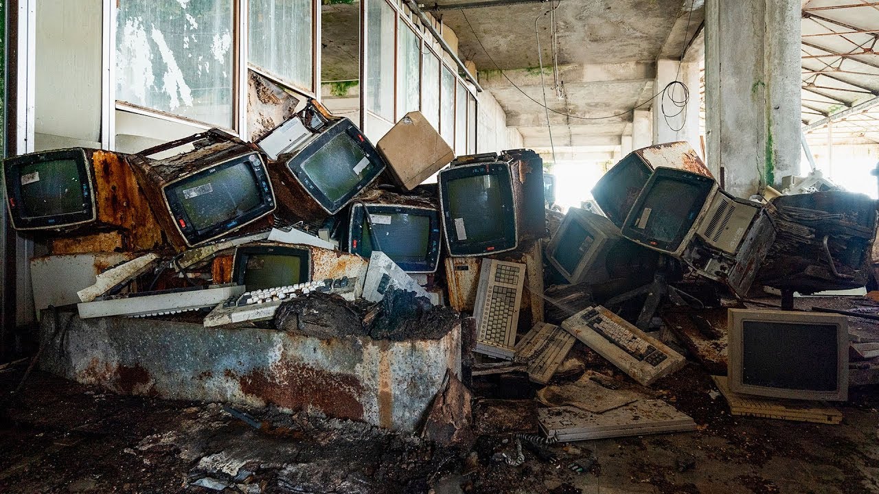 Huge Abandoned Clothing Factory - Found Vintage Computers!
