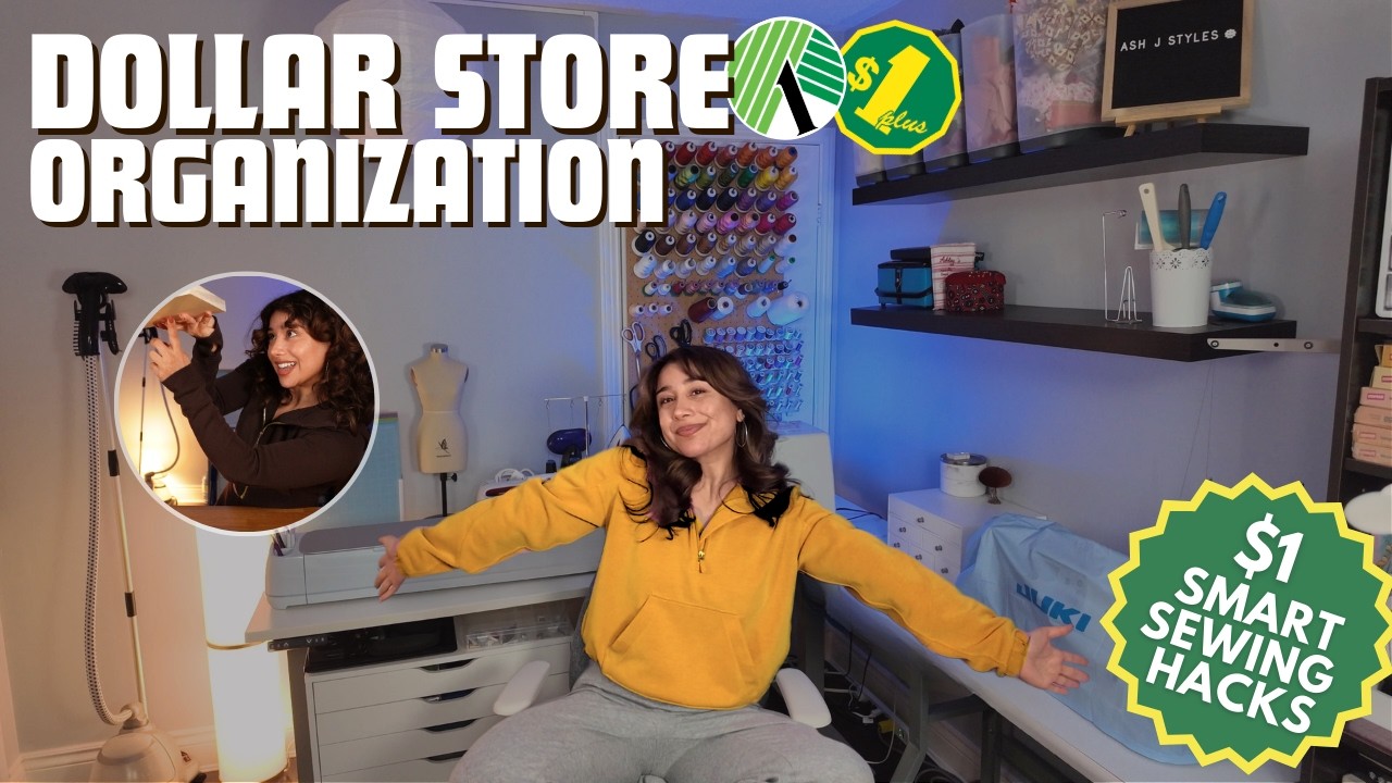 25 Clever Dollar Store HACKS for SEWING ROOM ORGANIZATION | Low-Cost Ideas & Solutions!