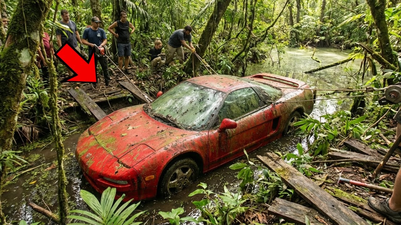 Restoring a Honda NSX submerged in a hidden, overgrown jungle lagoon
