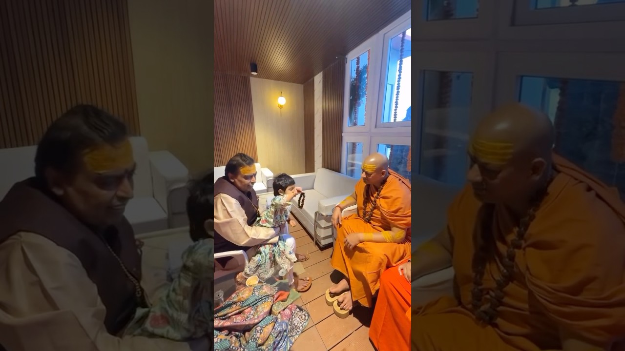 Mukesh Ambani with His Grandchildren at Maha Kumbh 2025 🙏✨ | A Family of Faith
