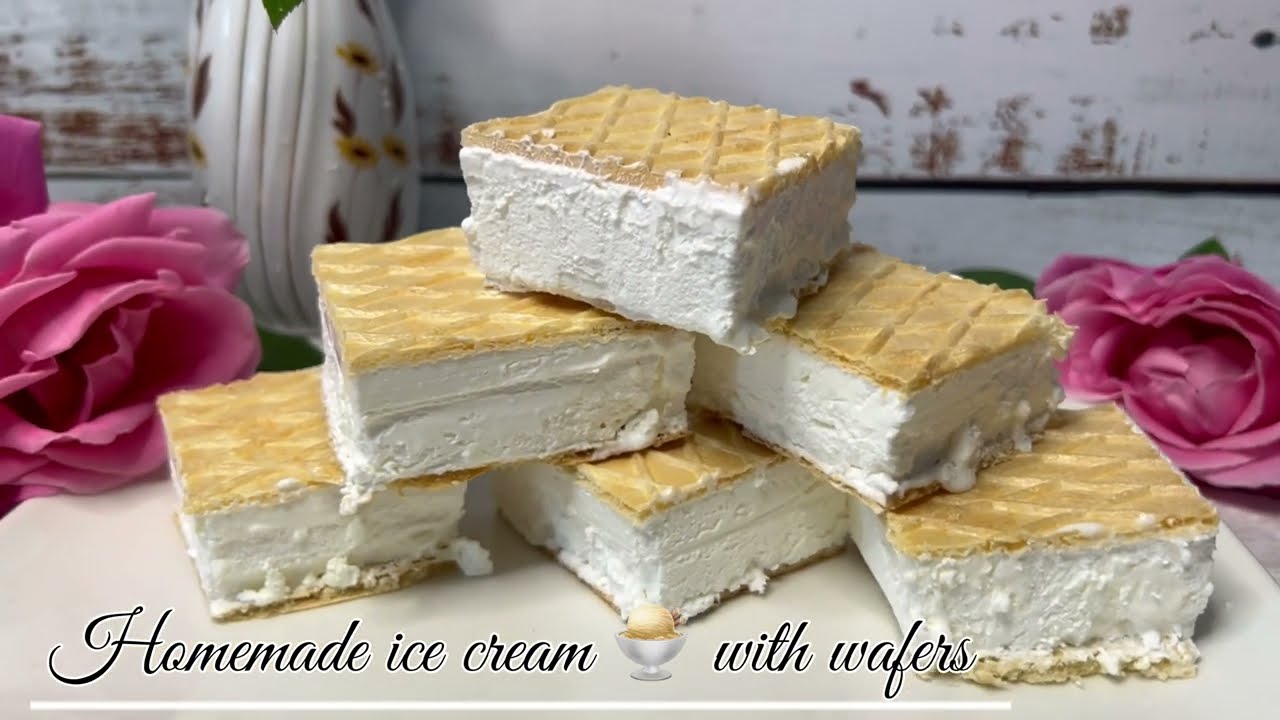 ice cream wafers recipe only 3 ingredients! #tutorial