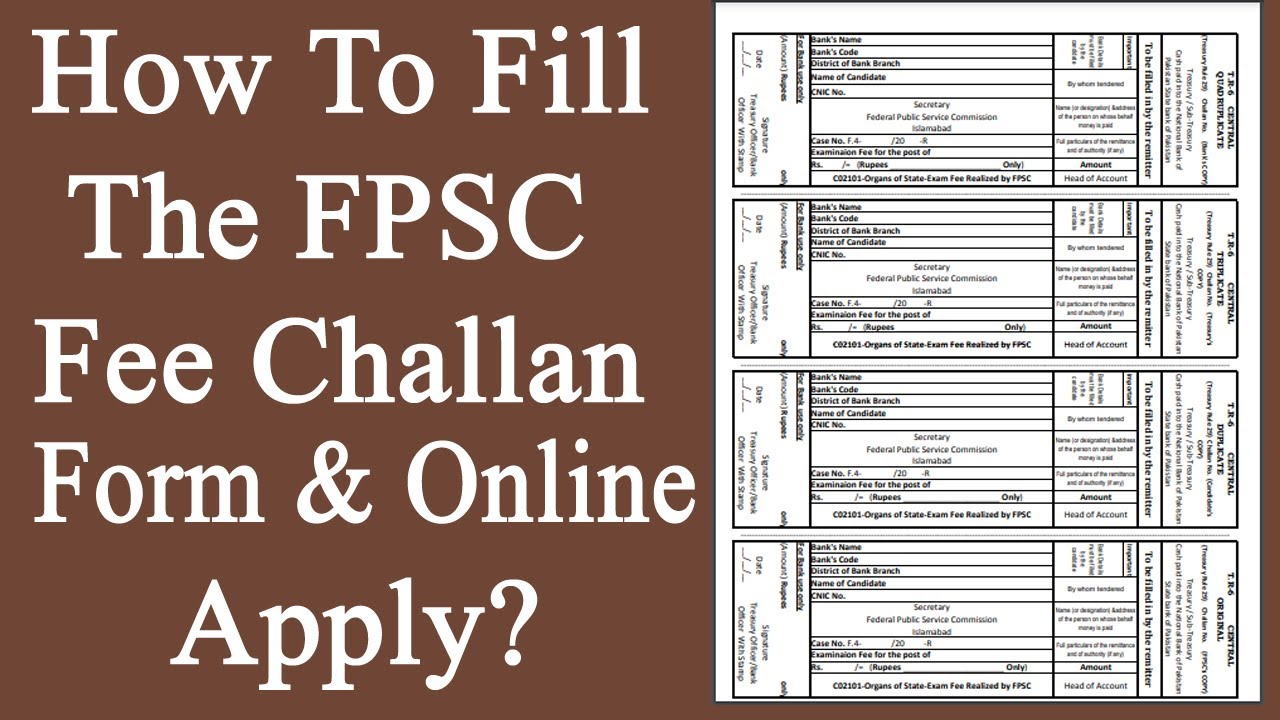 How to Fill the FPSC Fee Challan Form 2021 | FPSC Latest advertisement 2021 online apply  InfoUstaad