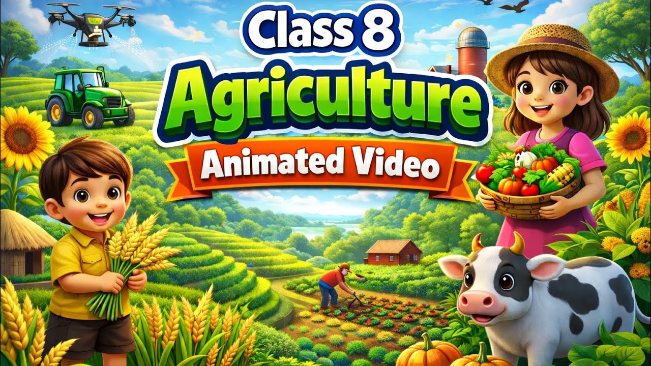 Class 8 Geography Chapter 3 Agriculture Animated Video |Hindi Revision| ||Agriculture Animation||