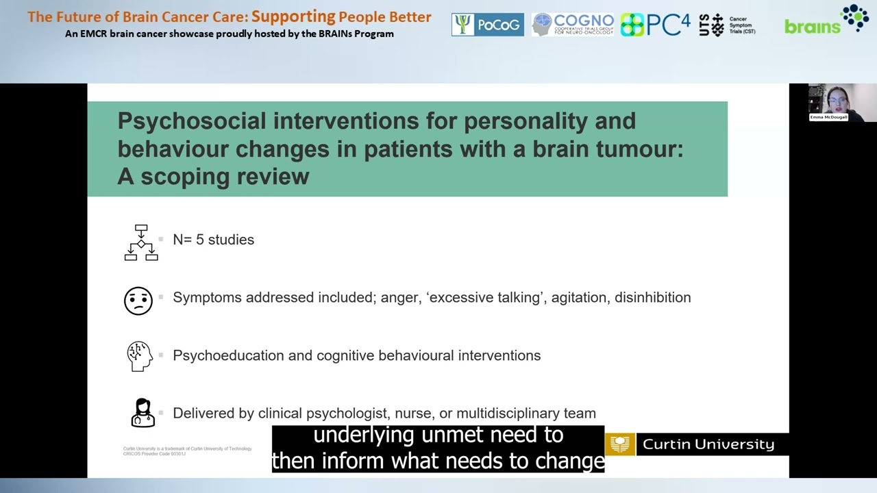 Personality and behaviour changes in adults with brain tumours.