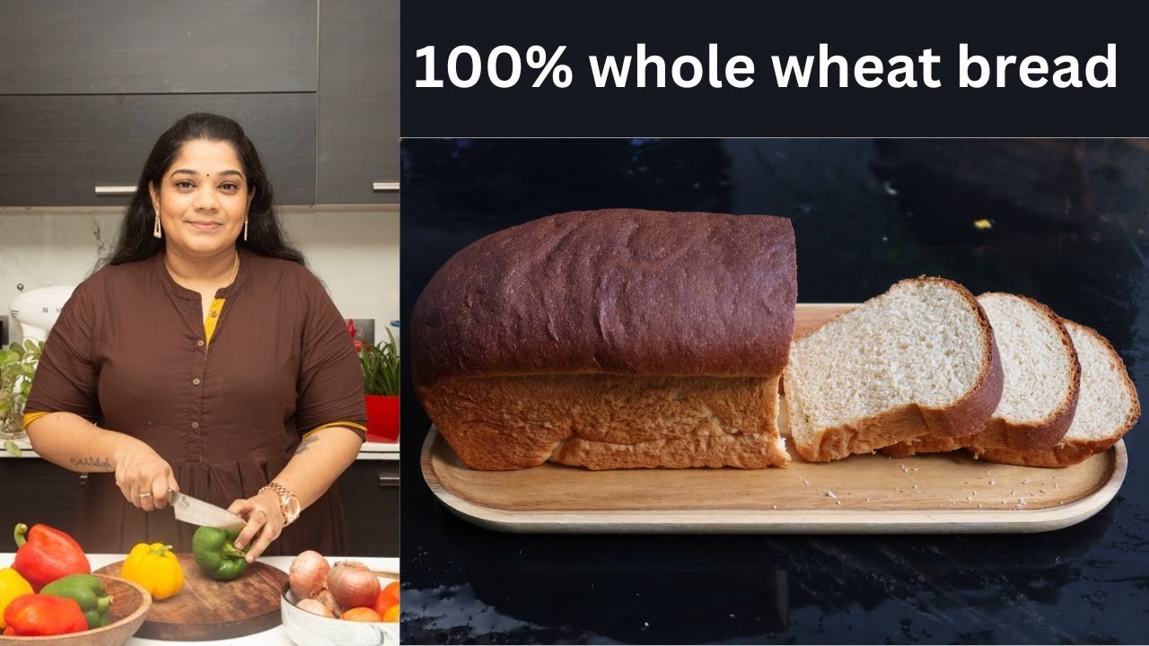 100% Whole Wheat Bread Recipe - Soft Wheat Bread Recipe - Yummy Tummy Aarthi