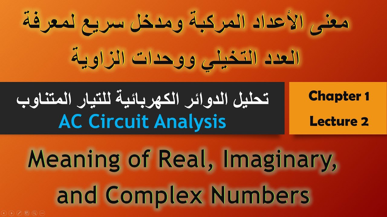 AC Circuit Analysis | Ch1-Lec2: Meaning of Real, Imaginary, and Complex + Angle Unit Conversion